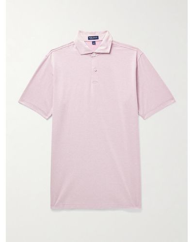 Peter Millar Albatross Pima Cotton-blend Piqué Polo Shirt - Pink