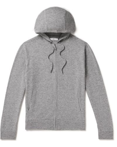 MR P. Wool And Cashmere-blend Zip-up Hoodie - Gray