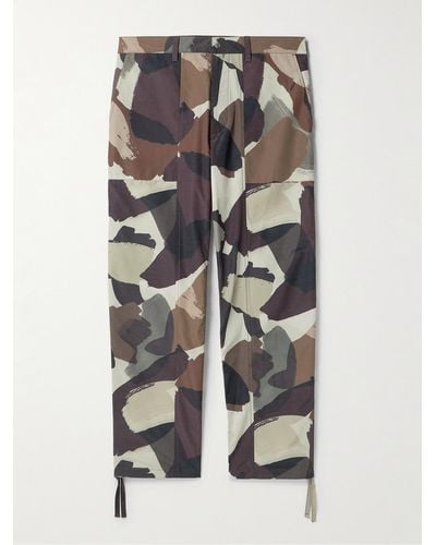 Norse Projects Sigur gerade geschnittene Hose aus Shell mit Camouflage-Print - Grau