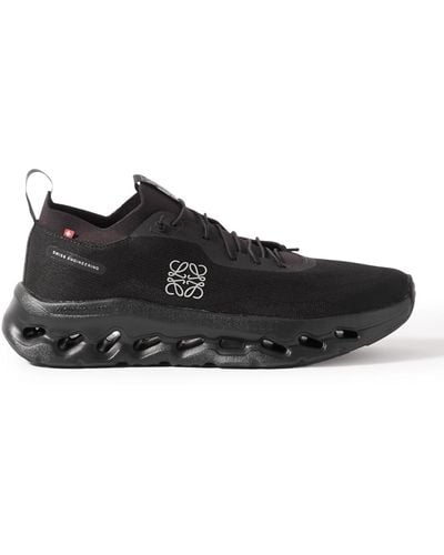 Loewe On Cloudtilt Stretch-knit Sneakers - Black