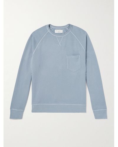 Officine Generale Chris Cotton-jersey Sweatshirt - Blue