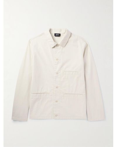 A.P.C. Vianney Cotton-twill Overshirt - Natural