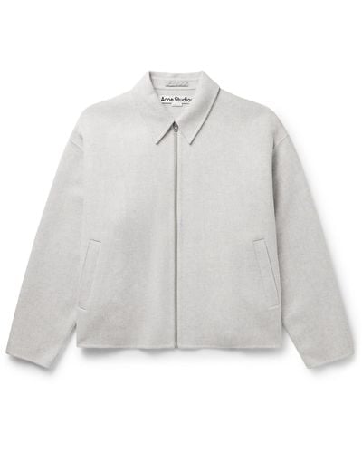 Acne Studios Doverio Double-faced Wool-flannel Jacket - White