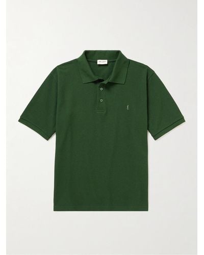 Saint Laurent Cassandre Polo Shirt - Green