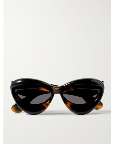 Loewe Injected Round-frame Tortoiseshell Acetate Sunglasses - Black