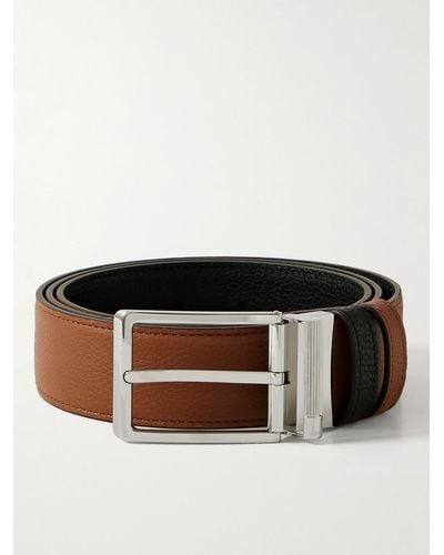 Dunhill 3.5cm Reversible Full-grain Leather Belt - Brown