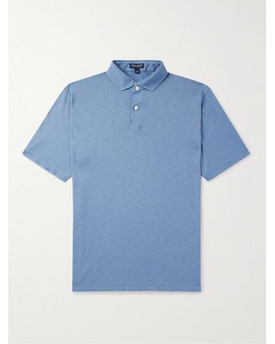 Peter Millar Journeyman Pima Cotton-jersey Polo Shirt - Blue