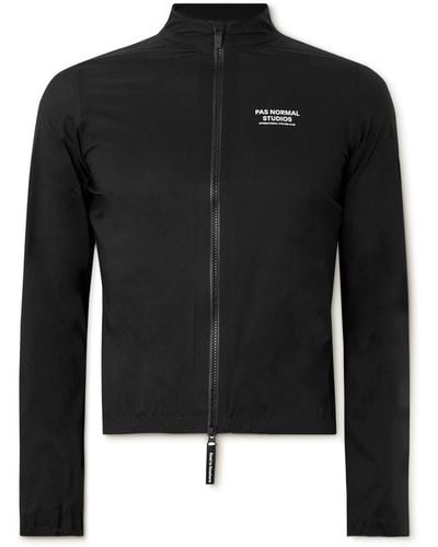 Pas Normal Studios Mechanism Slim-fit Logo-print Entranttm-nylon Cycling Jacket - Black