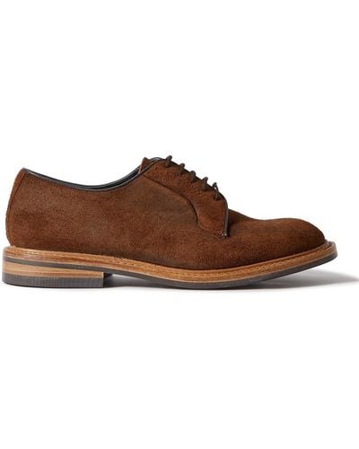 Tricker's Robert Suede Derby Shoes - Brown