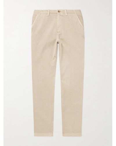 Outerknown Nomad Slim-fit Straight-leg Garment-dyed Organic Cotton Pants - Natural