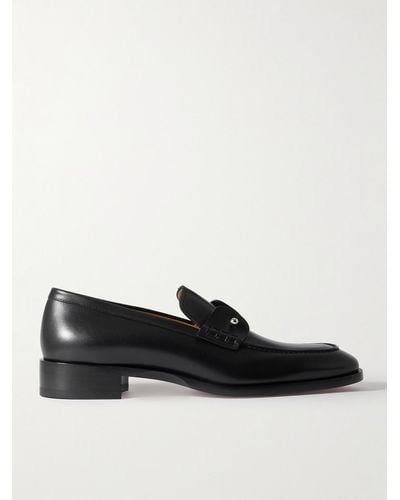 Christian Louboutin Chambelimoc Leather Loafers - Black