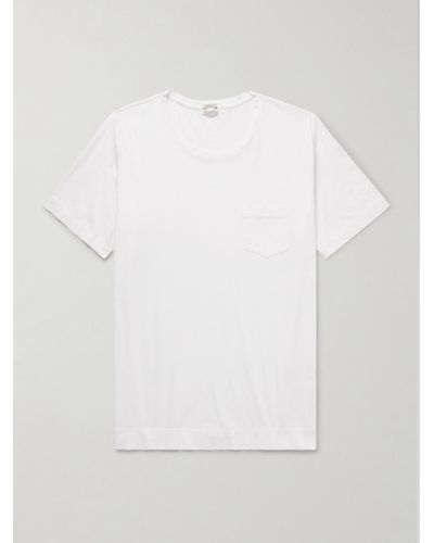 Massimo Alba T-shirt in jersey di cotone Panarea - Bianco
