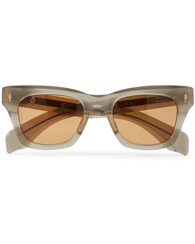 Jacques Marie Mage Dealan Square-frame Acetate Sunglasses - Brown