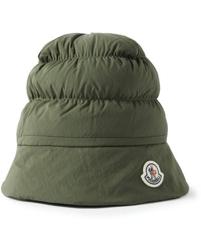 Moncler Genius Pharrell Williams Logo-appliquéd Quilted Nylon Down Bucket Hat - Green
