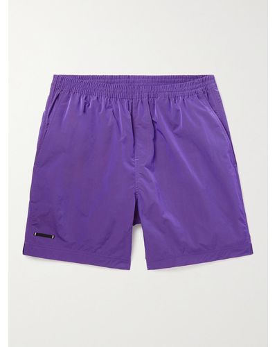 True Tribe Neat Steve Mid-length Iridescent Econyl Swim Shorts - Purple