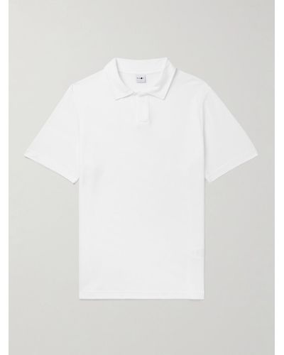 NN07 Ross Cotton And Modal-blend Polo Shirt - White