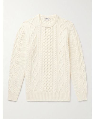 Ghiaia Pescatore Cable-knit Wool Jumper - Natural