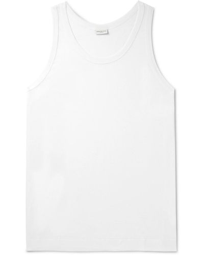 Dries Van Noten Cotton-jersey Tank Top - White