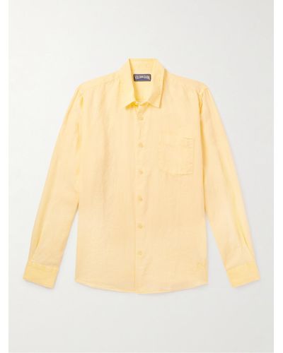 Vilebrequin Caroubis Linen Shirt - Yellow