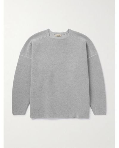 Fear Of God Ottoman Pullover aus Wolle in Rippstrick - Grau