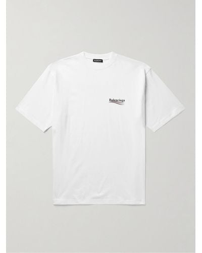 Balenciaga T-shirt Political Campaign con stampa - Bianco