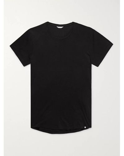 Orlebar Brown OB-T schmal geschnittenes T-Shirt aus Baumwoll-Jersey - Schwarz