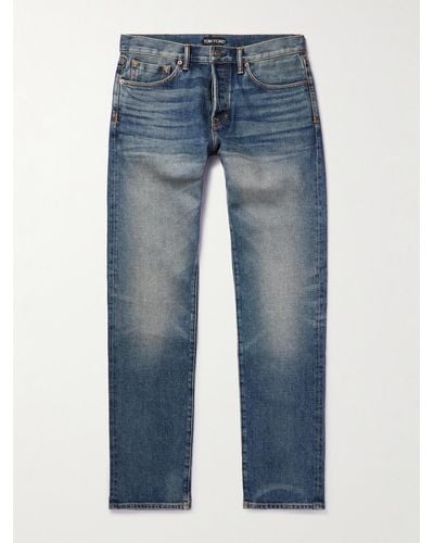 Tom Ford Jeans slim-fit in denim cimosato - Blu