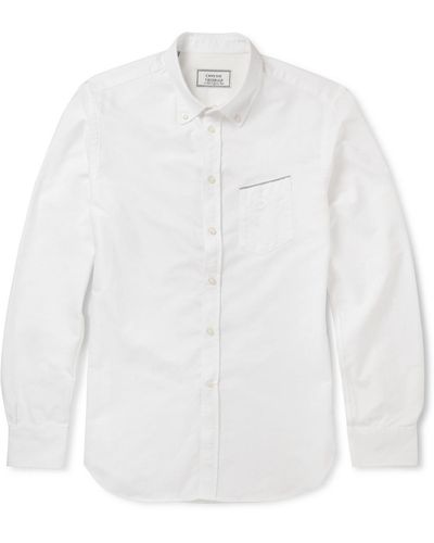 Officine Generale Cotton Oxford Shirt - White