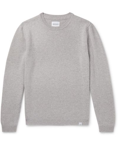 Norse Projects Sigfred Mélange Brushed-wool Sweater - Gray