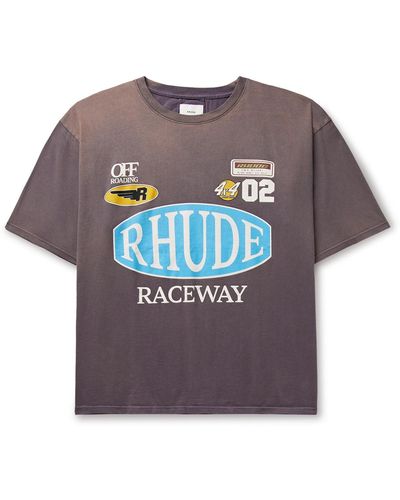 Rhude Raceway T-shirt - Gray