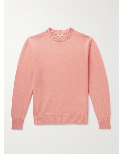 Altea Cotton And Cashmere-blend Jumper - Pink