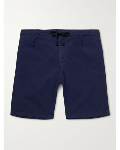 Hartford Tank Straight-leg Cotton Drawstring Shorts - Blue