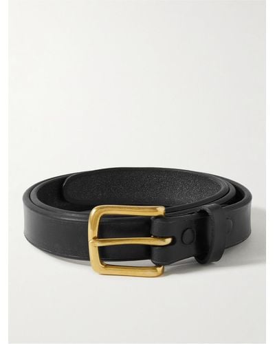 Sid Mashburn 2cm Leather Belt - Black