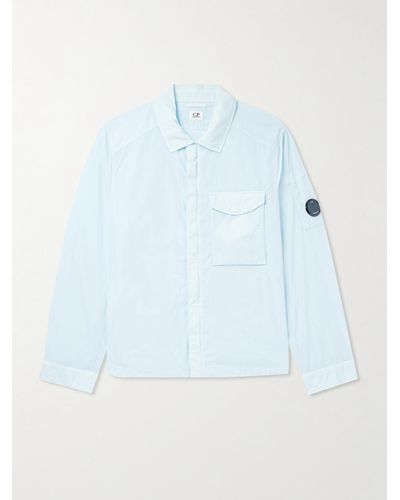 C.P. Company Garment-dyed Chrome-r Overshirt - Blue