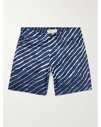 SMR Days Vathi Mid-length Printed Shell Swim Shorts - Blue