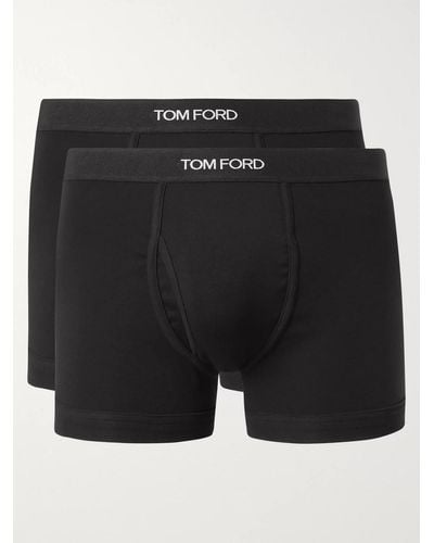 Tom Ford Confezione da due boxer in cotone stretch - Nero