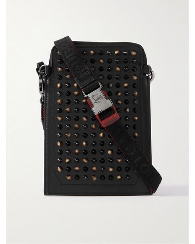 Christian Louboutin Spiked Leather Pouch - Black