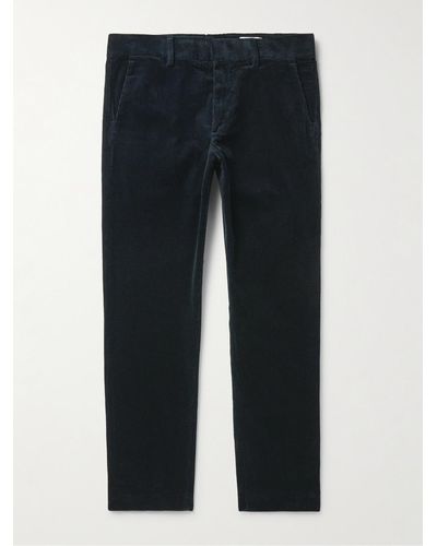 NN07 Theo 1322 Straight-leg Organic Cotton-blend Corduroy Pants - Blue