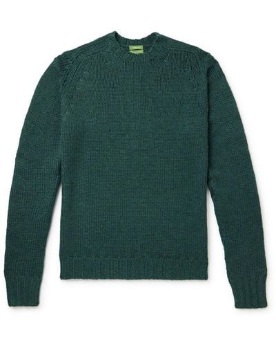 Sid Mashburn Ribbed Wool Sweater - Green