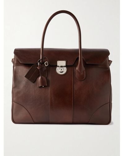 Brunello Cucinelli Leather Weekend Bag - Brown