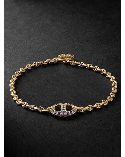 Hoorsenbuhs Bracciale in oro 18 carati con zaffiri e diamanti - Nero