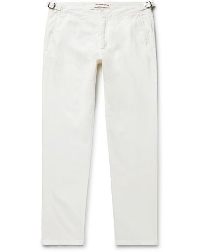 Orlebar Brown Fallon Straight-leg Cotton-blend Twill Pants - White