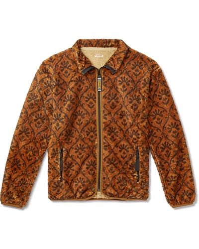 Kapital Yosemite Printed Cotton-fleece Jacket - Brown