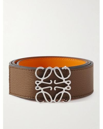 Loewe 4cm Anagram Reversible Leather Belt - Brown