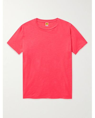 Velva Sheen Slim-fit Slub Cotton-jersey T-shirt - Pink