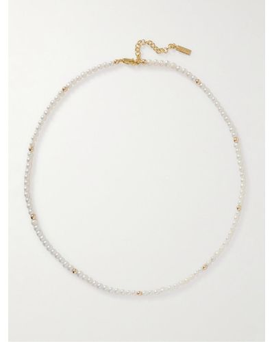 Eliou Louis Gold-plated Freshwater Pearl Necklace - Natural