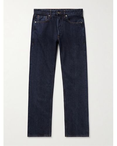 Saman Amel Slim-fit Straight-leg Selvedge Jeans - Blue