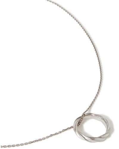 Maison Margiela Silver Pendant Necklace - Metallic