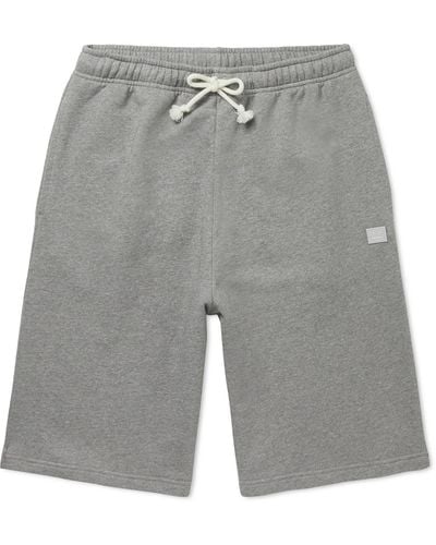 Acne Studios Logo-appliquéd Cotton-jersey Shorts - Gray