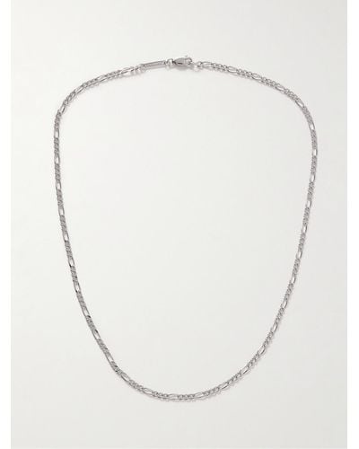 Tom Wood Bo Slim Rhodium-plated Chain Necklace - White